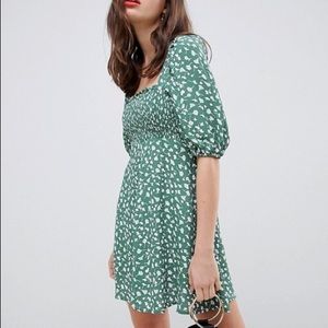 NWOT ASOS green floral dress